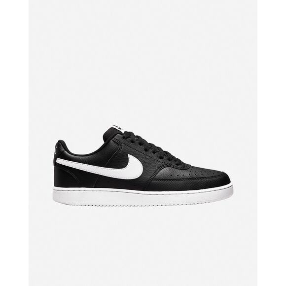 USED Nike Men\'s Court Vision Low Sneaker, Black/White-Photon Dust, 8.5